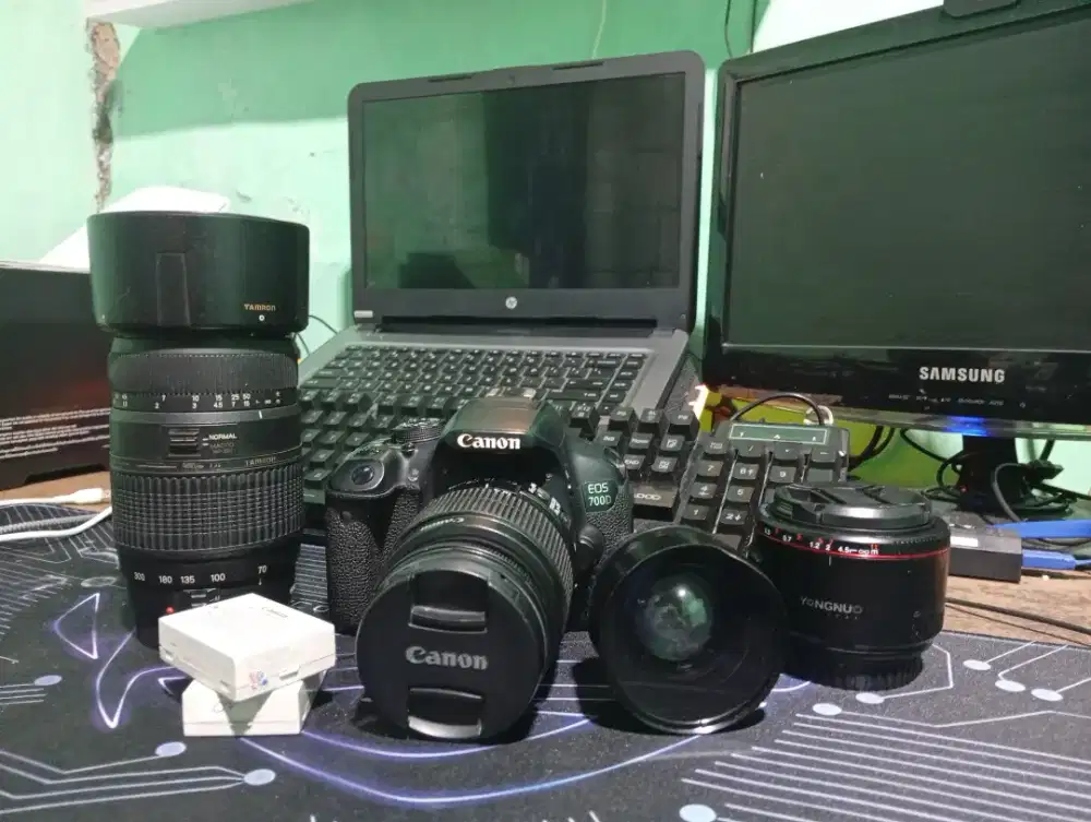 Camera cenon 700 D Lengkap ACC & 3 Lensa Tambahan (Jual Cepat)