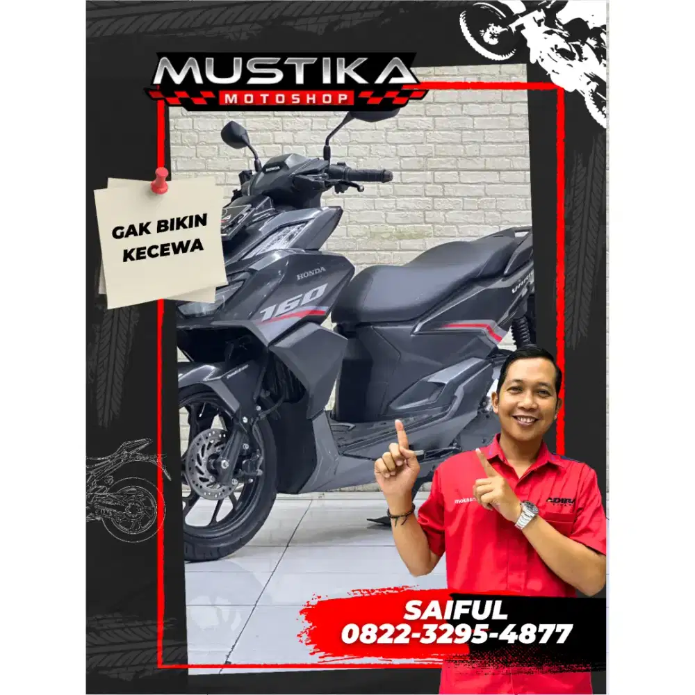 Perfect Condition!!Honda Vario 160cc 2023 Pajk Baru N Asli-Mustika