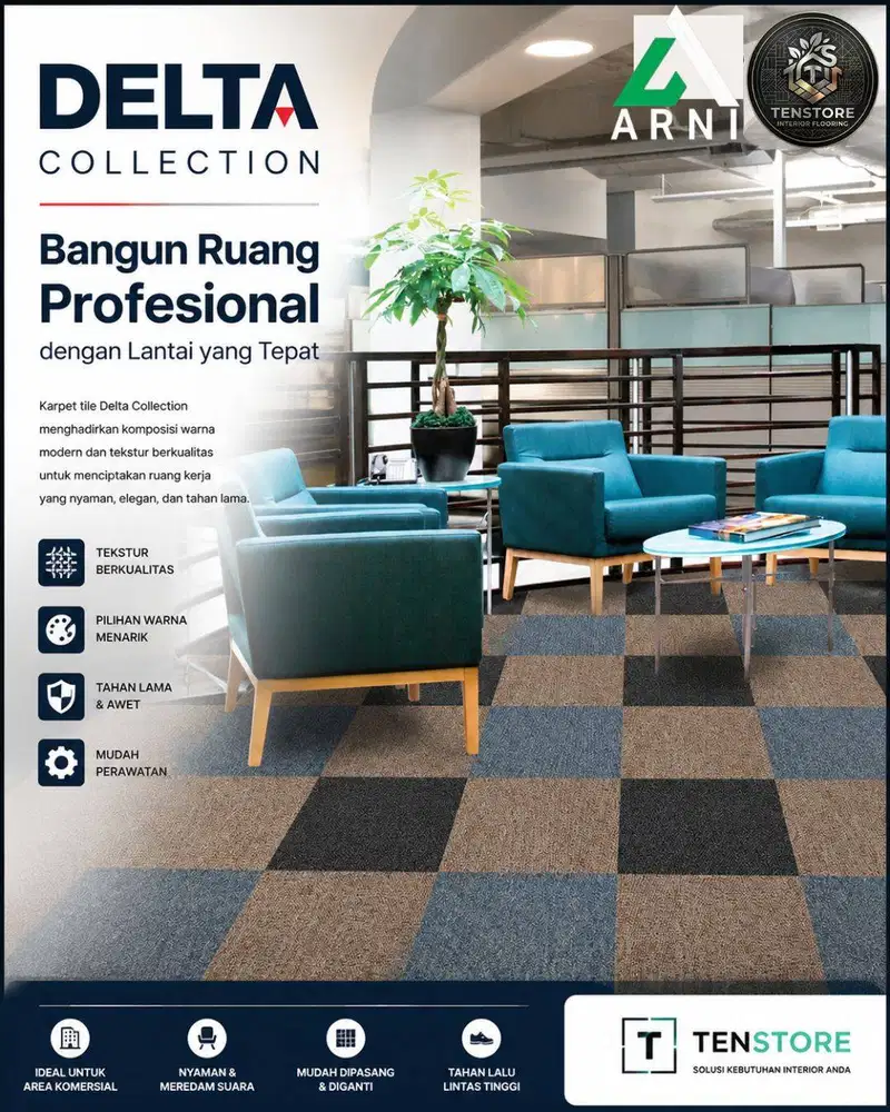 Karpet Tile Delta Murah Berkualitas – Mudah Pasang!