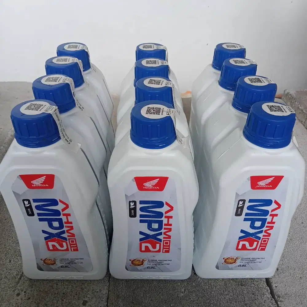 12 BOTOL OLI ORIGINAL MPX 2 HONDA MATIC 0,8 LITER