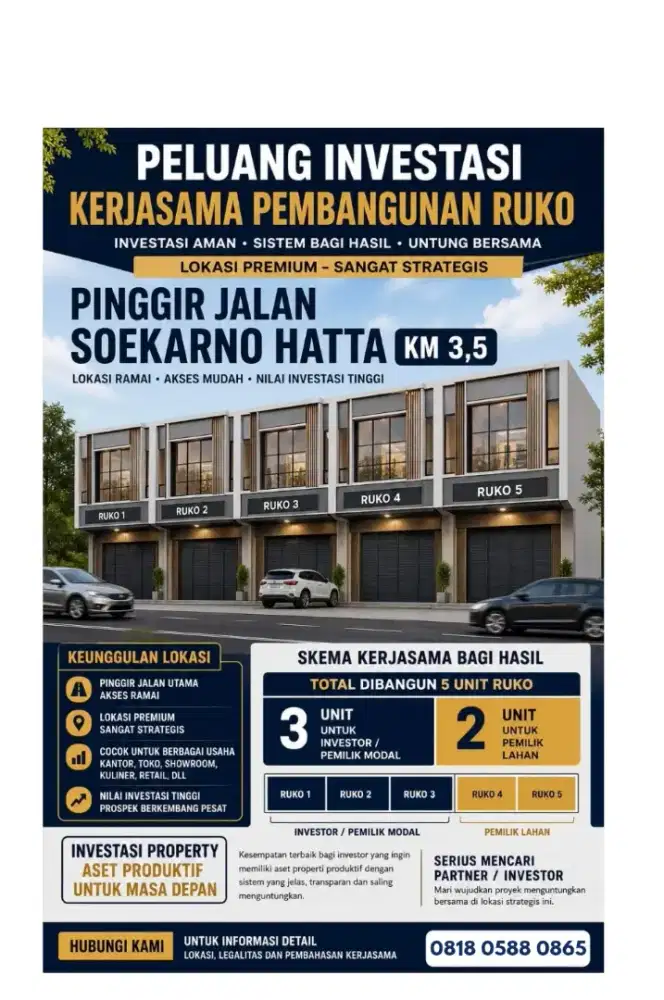 Ruko kilo 3 (lokasi premium)
