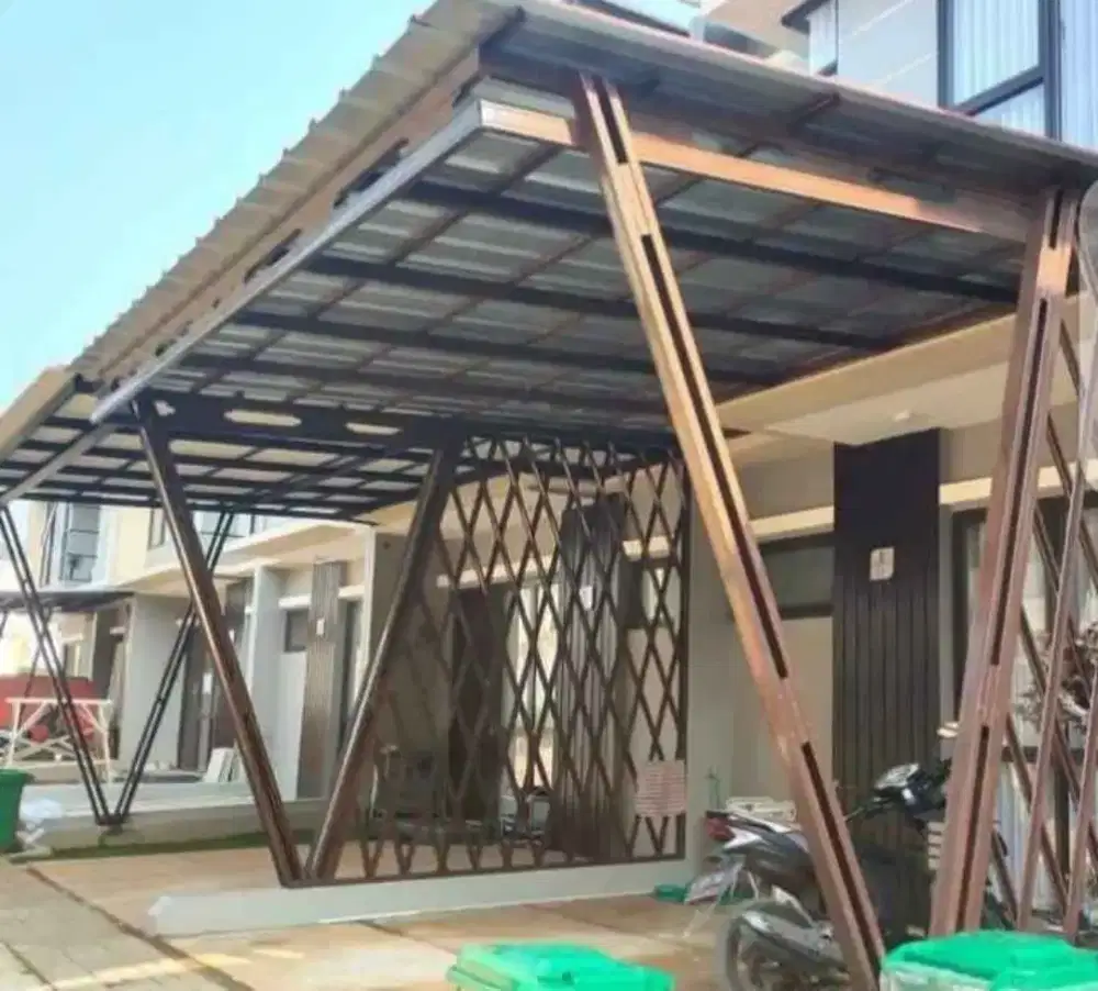 Kanopi baja ringan atap galvalum terpasang