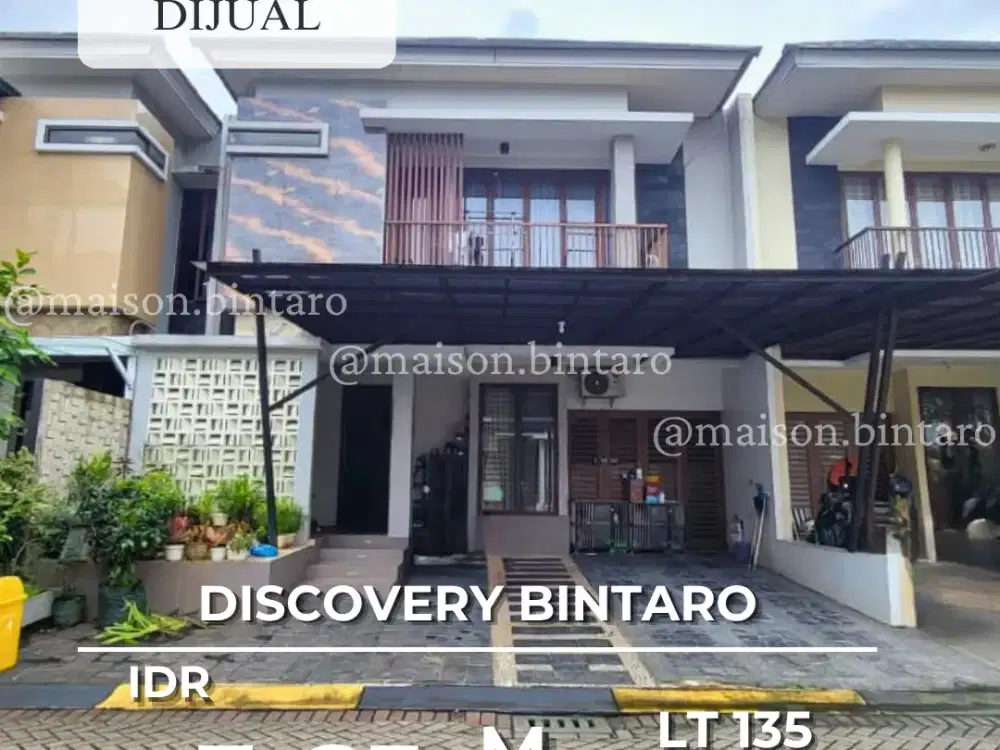 Fasad Elegan & Mewah! Rumah 2 Lantai Di Discovery Bintaro — Carport Luas, Siap Huni & Legalitas SHM  (SP 0781)