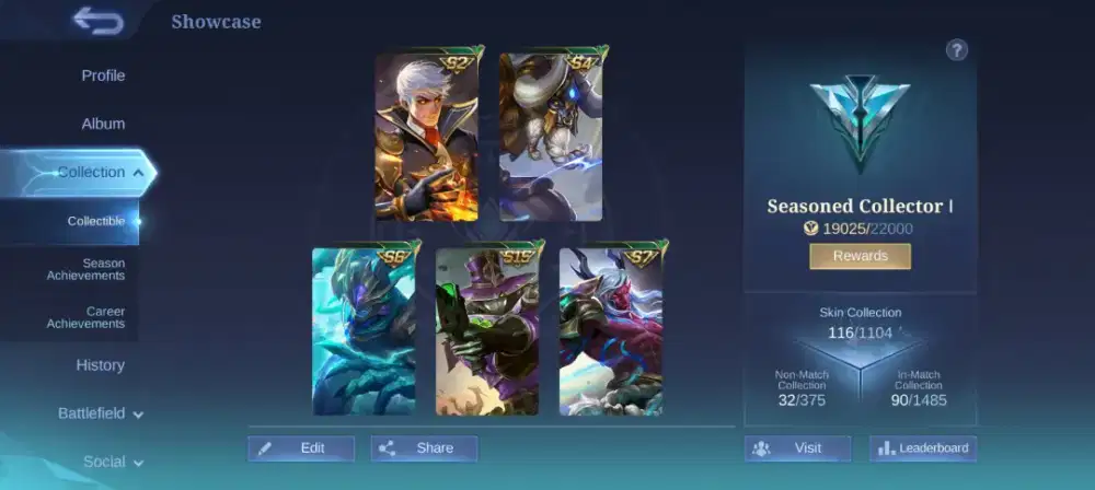 Akun Mobile Legend dari Season 2