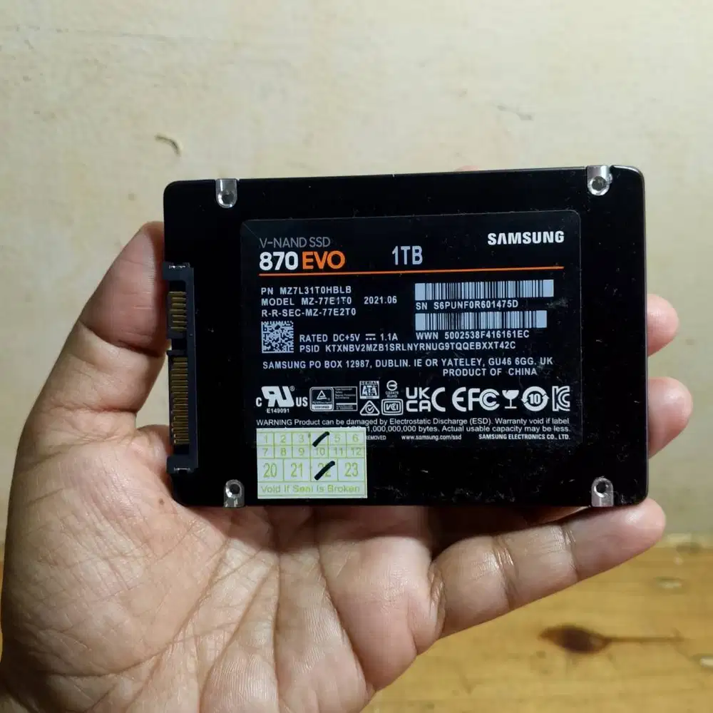 SSD 1 TB Samsung kondisi rusak
