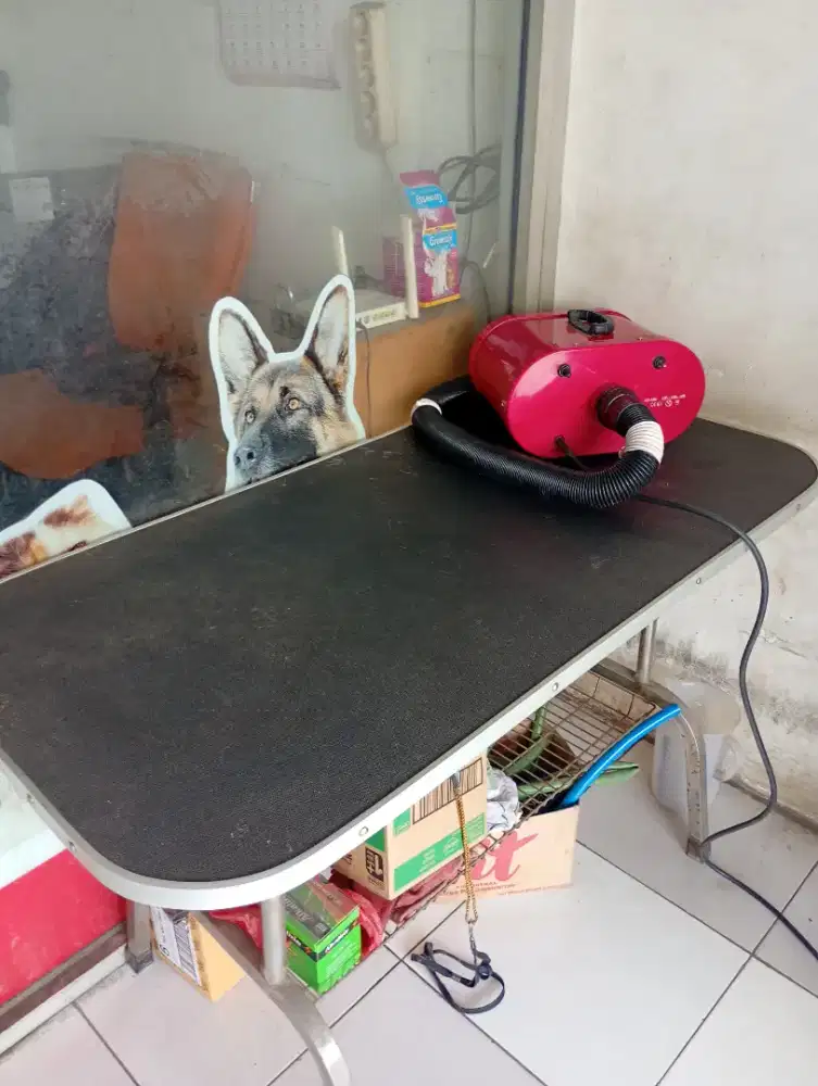 Meja groming dn mesin dobel blower