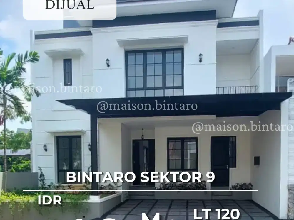 American Classic Mewah! Rumah 2,5 Lantai Di Sektor 9 Bintaro — Tanah Luas, Siap Huni & Legalitas SHM  (SP 1020)