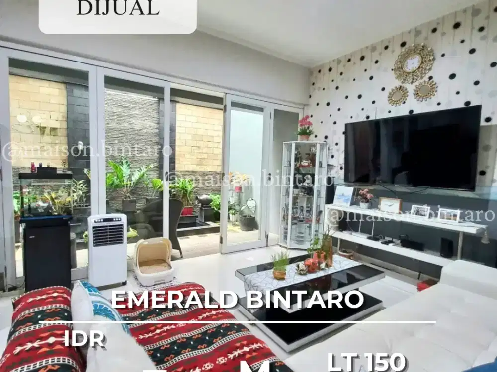 Mewah & Luas! Rumah 2 Lantai Siap Huni Di Emerald Bintaro — Tanah Luas, Bonus Kolam Ikan Belakang  (SP 1000)