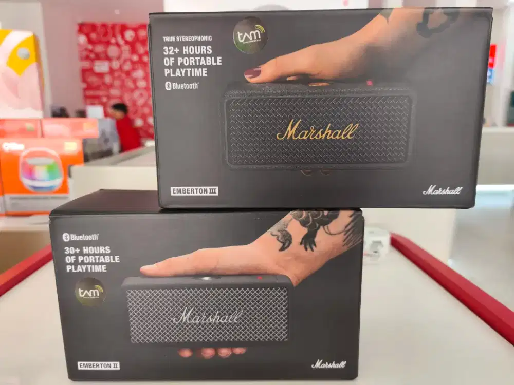 Marshall Emberton III Portable Speaker - Black & Brass