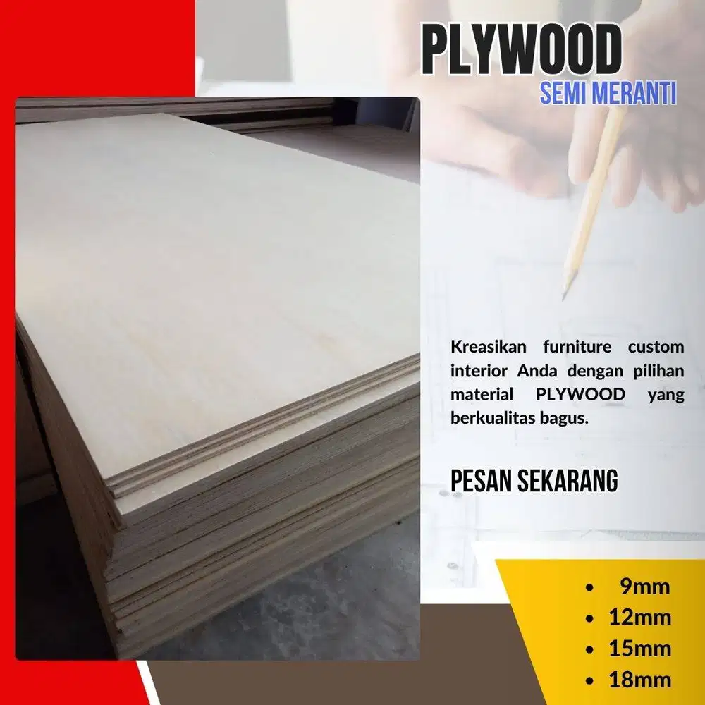 triplek / multiplek / plywood semi meranti 15mm per lembar surabaya