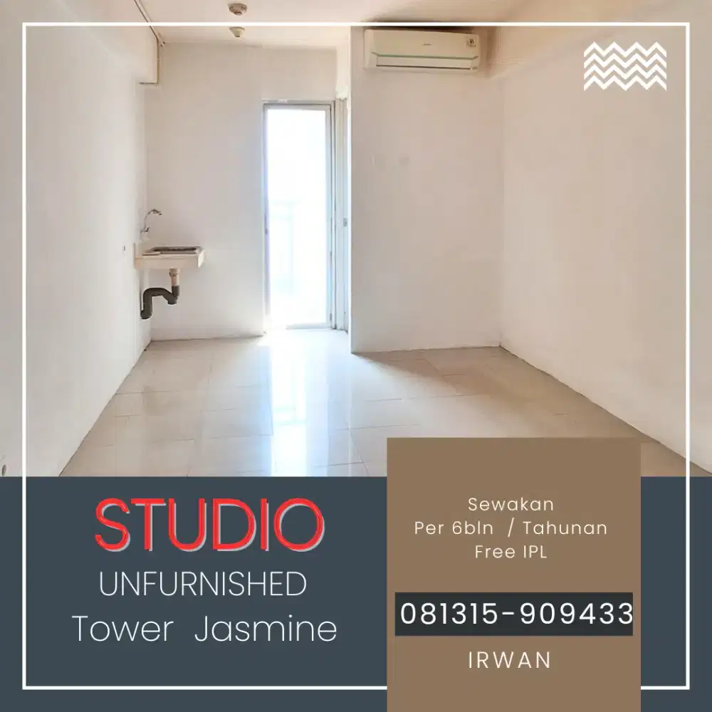 Studio Unfurnished Kosongan Apartemen Bassura City Free IPL