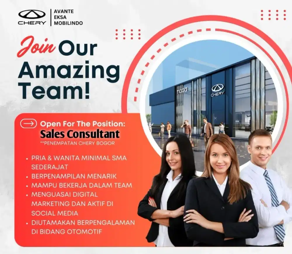 Lowongan Kerja Sales Chery Bogor