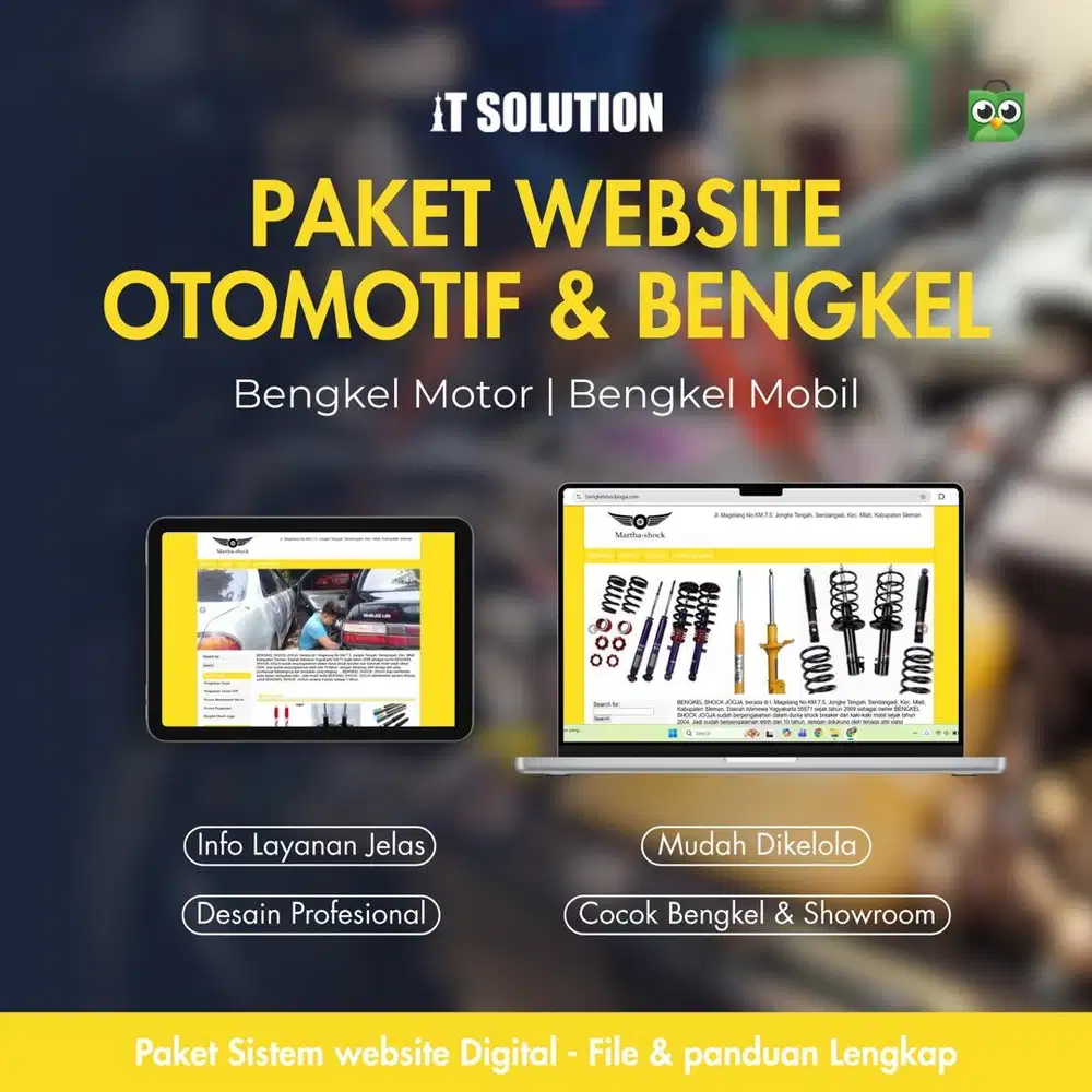Pembuatan Website Sistem Antrian Bengkel Profesional