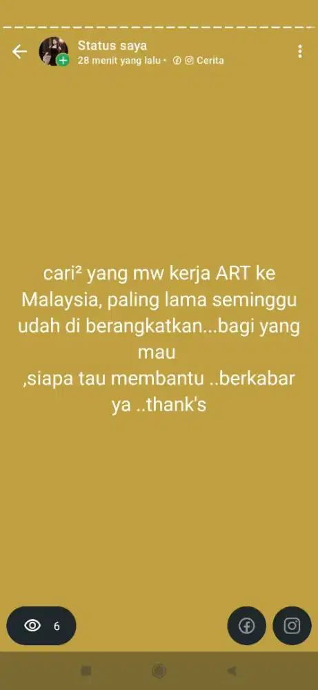 Lowongan kerta ART ke Singapure dan malasya