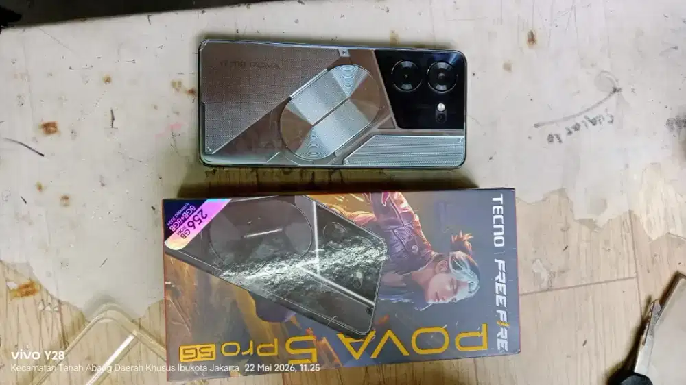 Jual hp Tecno pova5 pro5G 8+5 Ram 256 kondisi mulus no minus full set