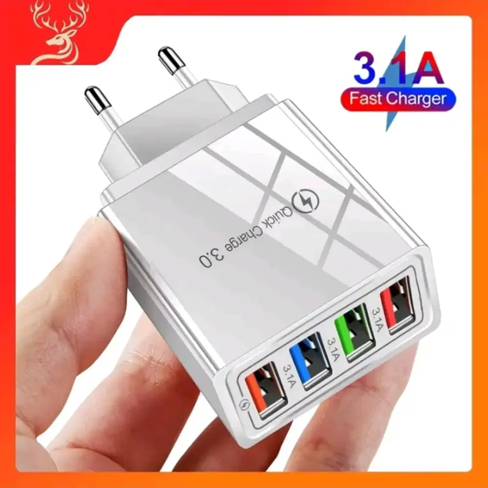 Charger Fast CHARGER TRAVEL ADAPTOR COLOKAN USB 4 PORT 5V 4 Port.