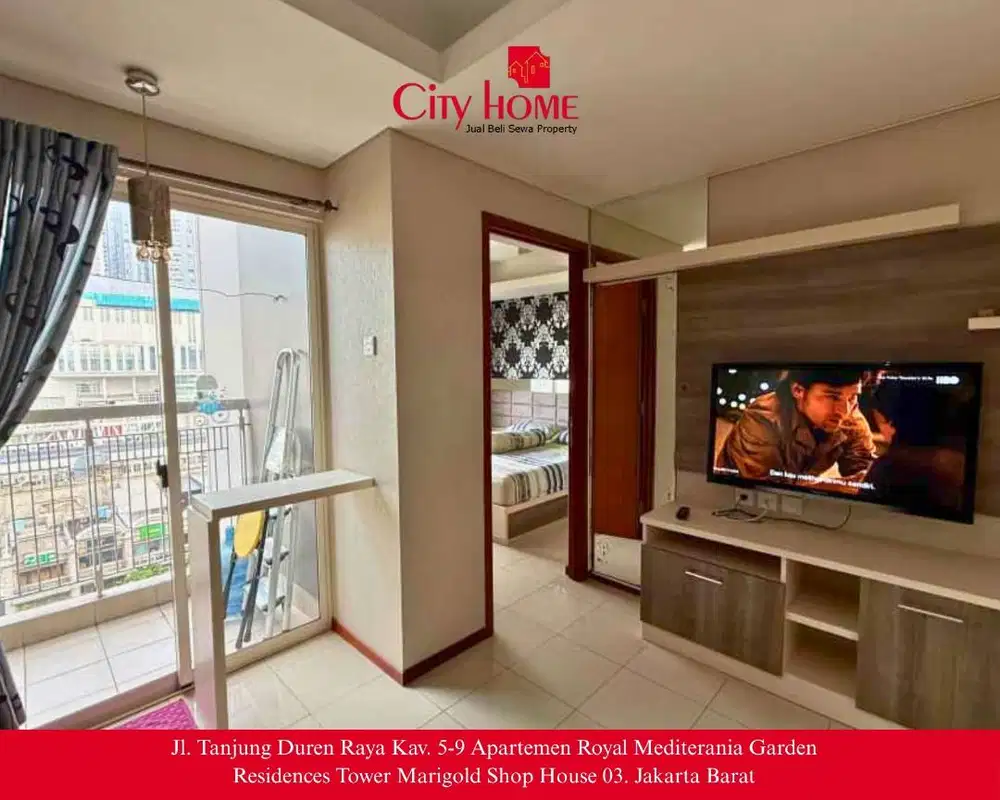 For Rent Apartemen 1BR Full Furnished Lower Zone, Jakarta Barat