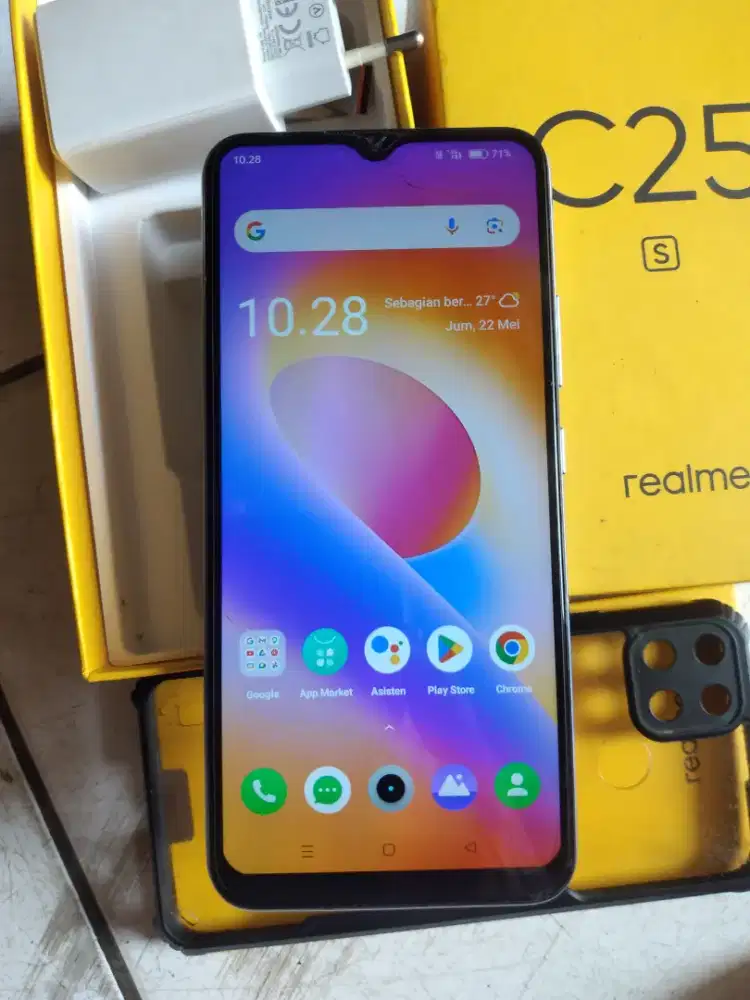 Realme C'25'S 4/128ori'an Mulus Smua,Oke Min,TC retak dikit Noken