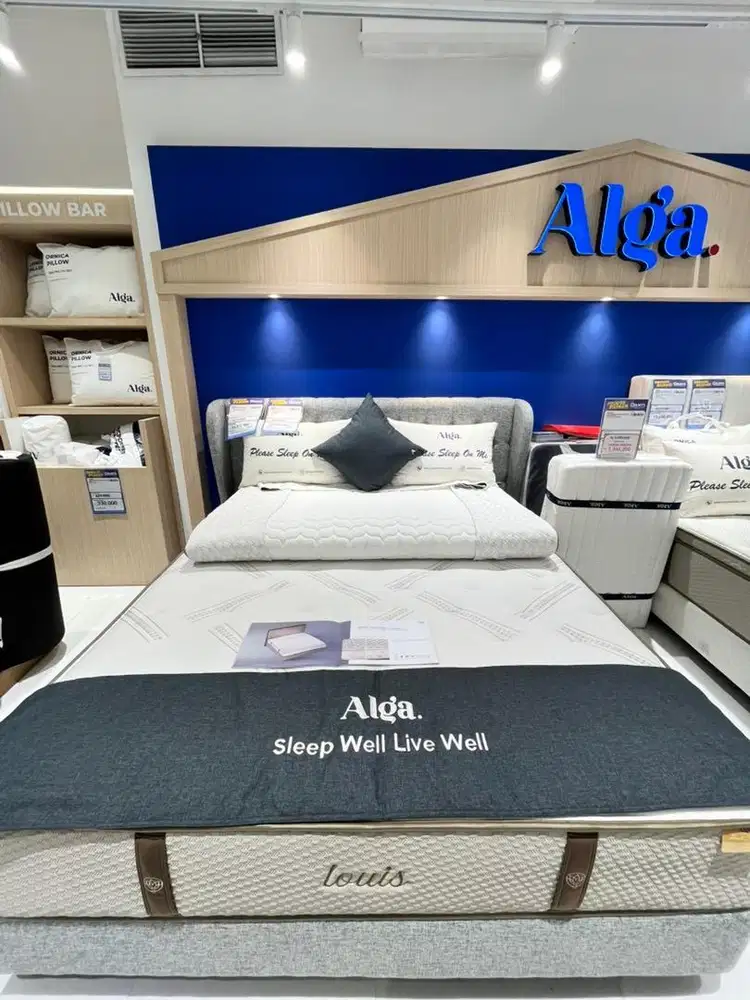 ALGA COMPLETE KING BED SET 180x200 GILBERT, BISA CICILAN 0%