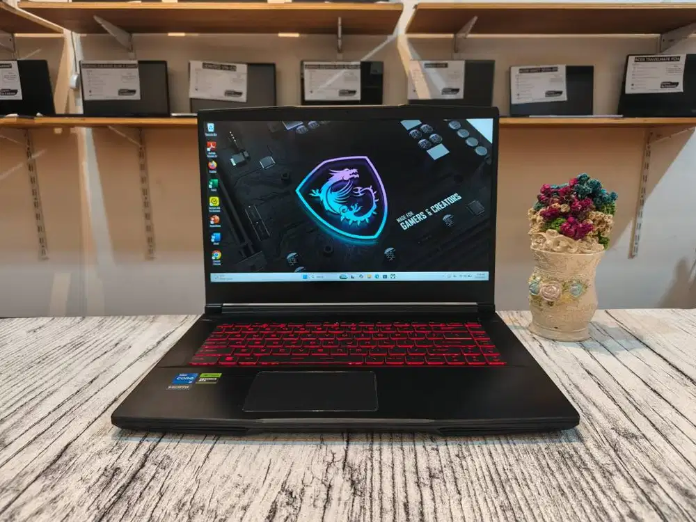 BU!! DIJUAL LAPTOP GAMING MSI GF63-THIN 11UC//NVIDIA RTX 3050(4GB)