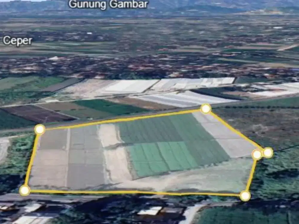 Dijual Cepat Lahan Zona Industri Lokasi Strategis Ceper,Klaten Luas 2 Ha BU!!