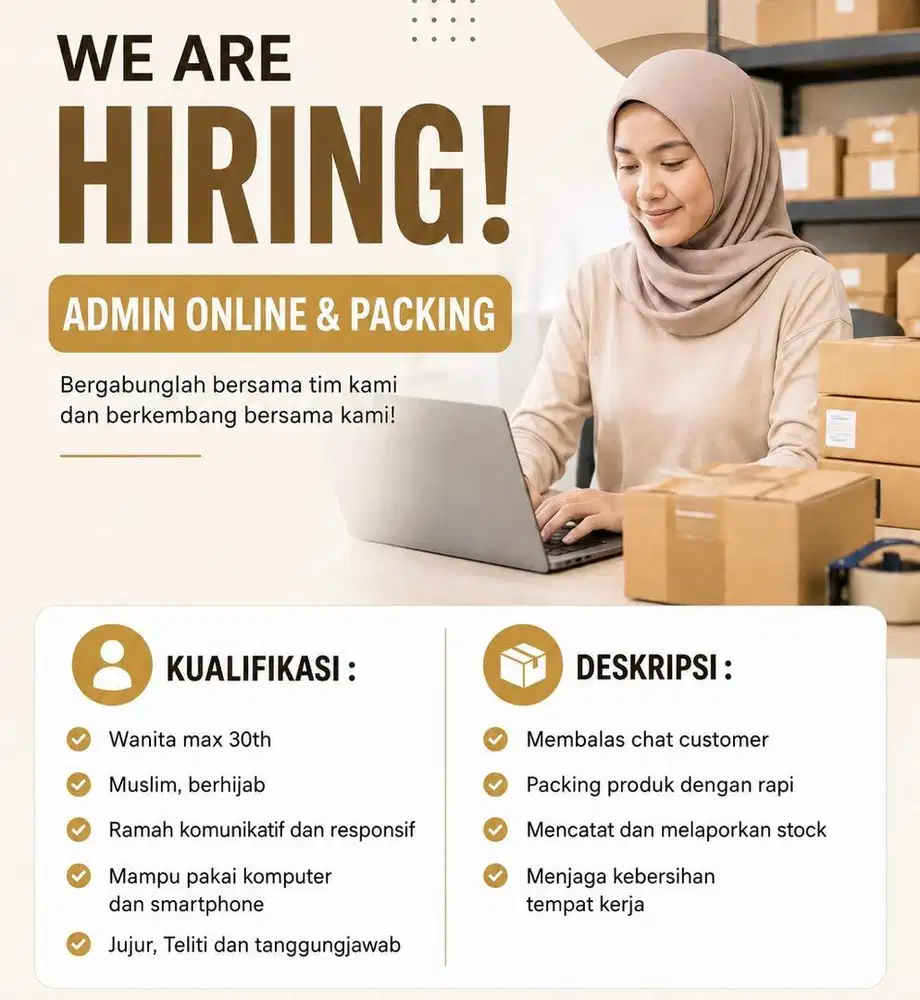 Admin online store packing