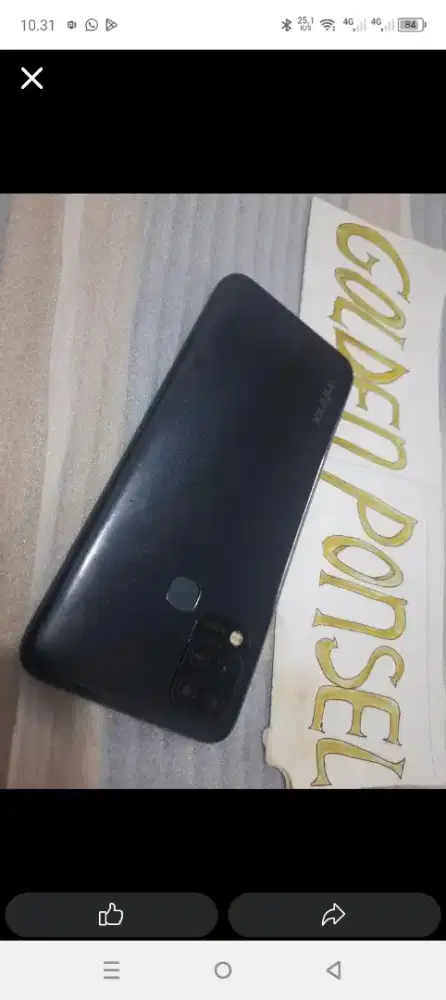 Infinix Hot 10S ORI.mulus.128Gb/Ram6Gb.Golden Ponsel