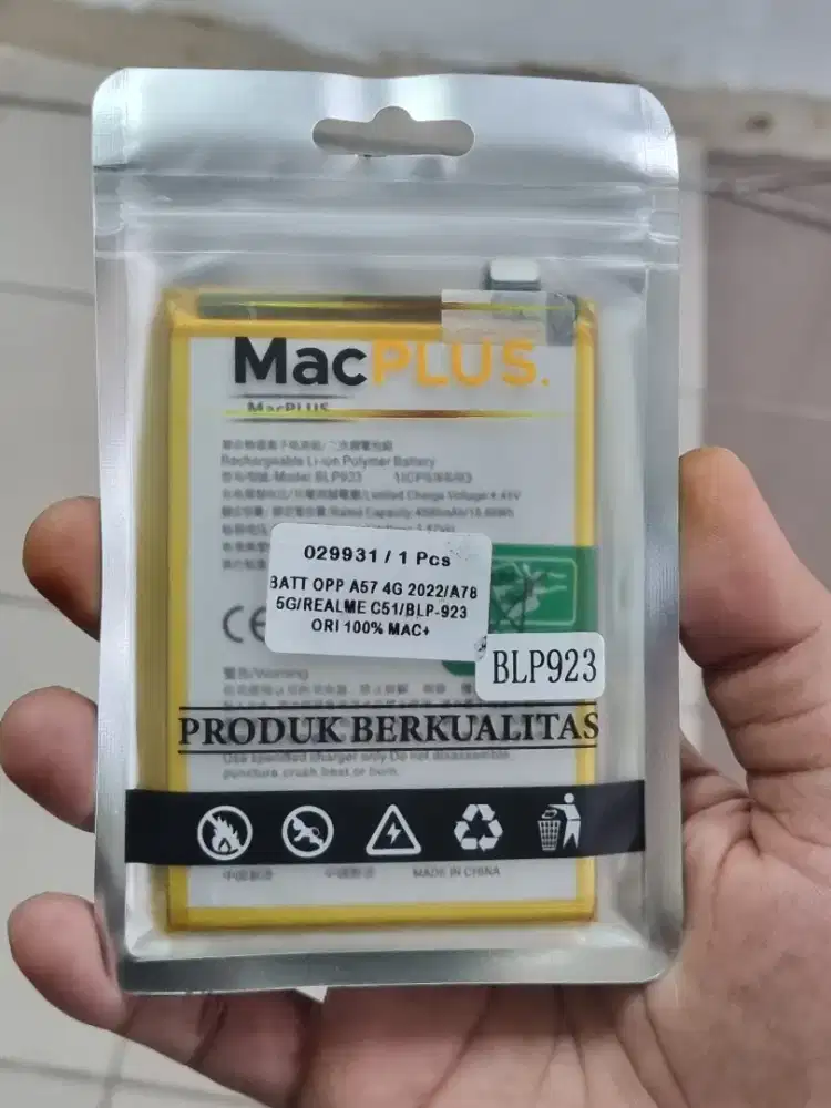 Baterai oppo a57 4G /Blp-923 kualitas Original 100% macplus