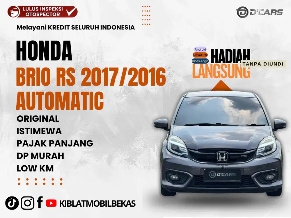 HONDA BRIO RS AUTOMATIC 2017/2016 LOW KM ORIGINAL