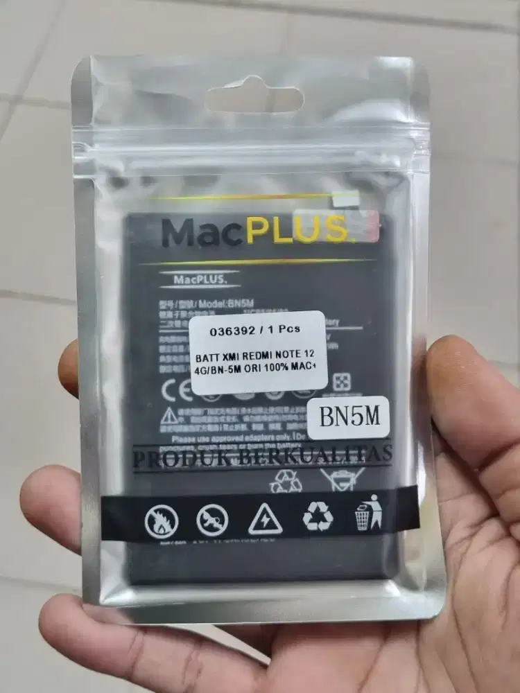 Baterai Redmi Note 12 4G / BN-5M kualitas Original 100% macplus