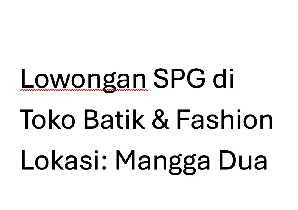 SPG - Staff Sales