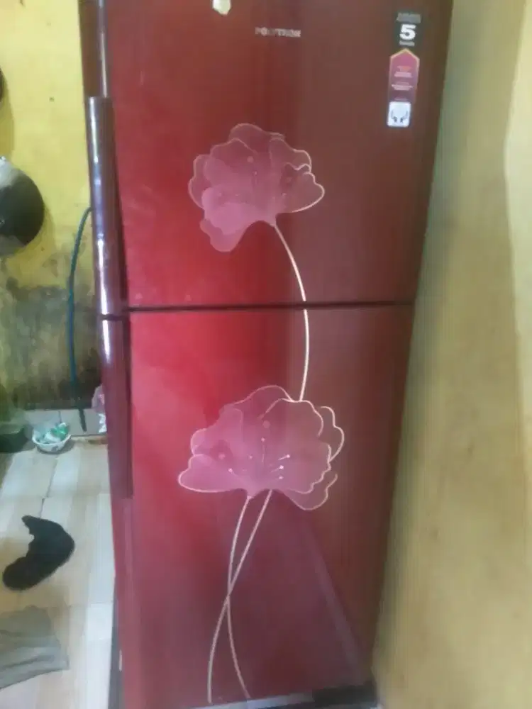 1 set rak dalaman  kulkas 2 pintu Polytron tempered glass