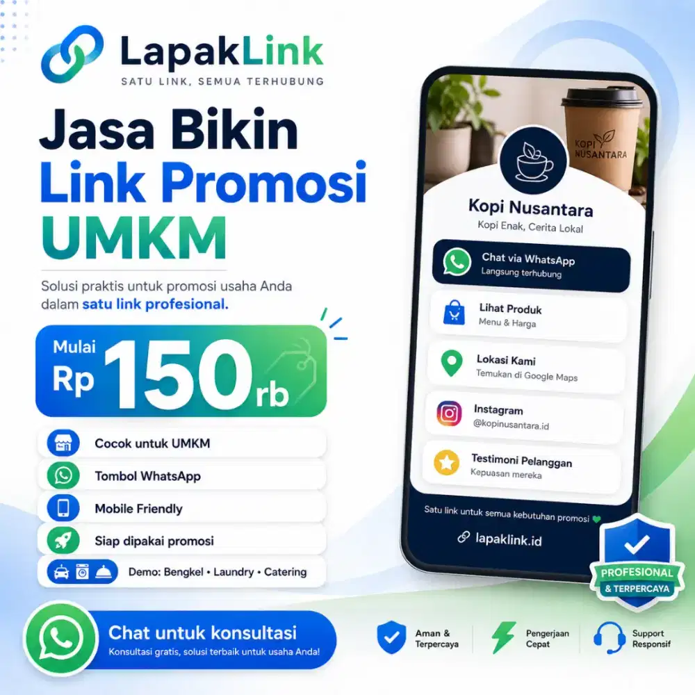 Jasa Bikin Link Promosi UMKM Mulai 150rb
