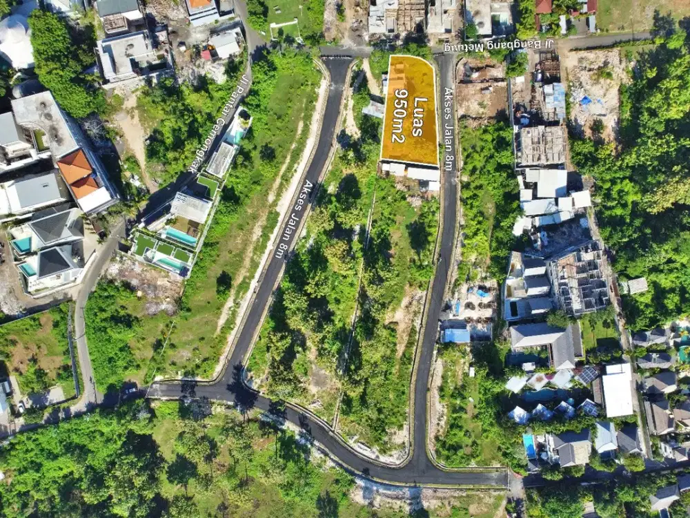 DIJUAL SEBIDANG TANAH OCEAN VIEW DI KAWASAN WISATA PANTAI BINGIN PECATU BALI