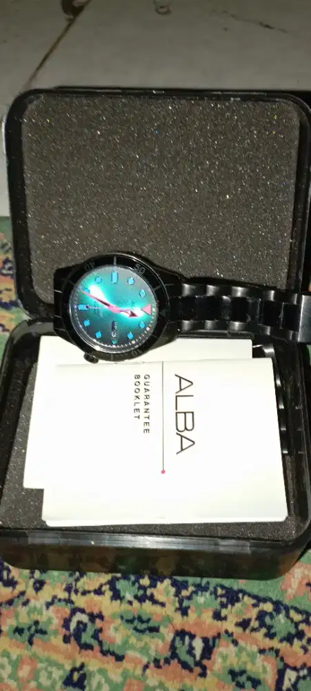 Jam tangan Alba matic tipe neon kondisi normal 90%