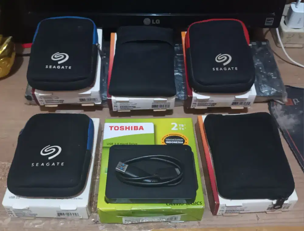 Hardisk external seagate 1 tera & 2 tera