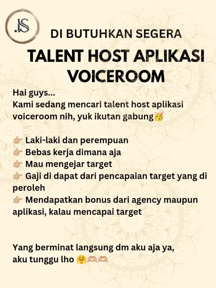 DI CARI TALENT APLIKASI VOICEROOM