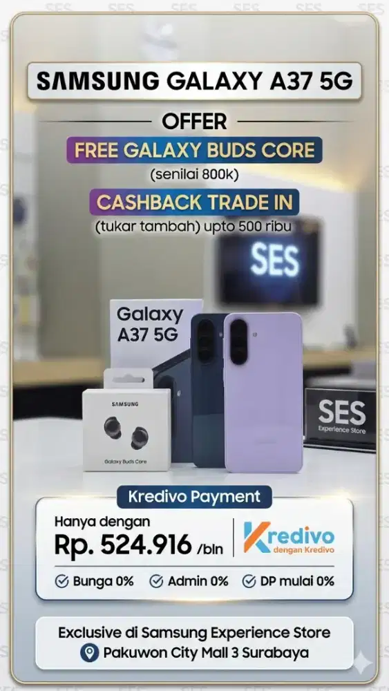 PROMO SPESIAL: Samsung Galaxy A37 5G Resmi - Free Buds & Banyak Bonus!