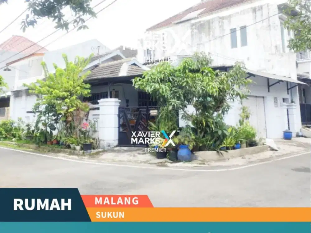 Dijual Rumah Hook Strategis Lingkungan Asri di Sukun Malang