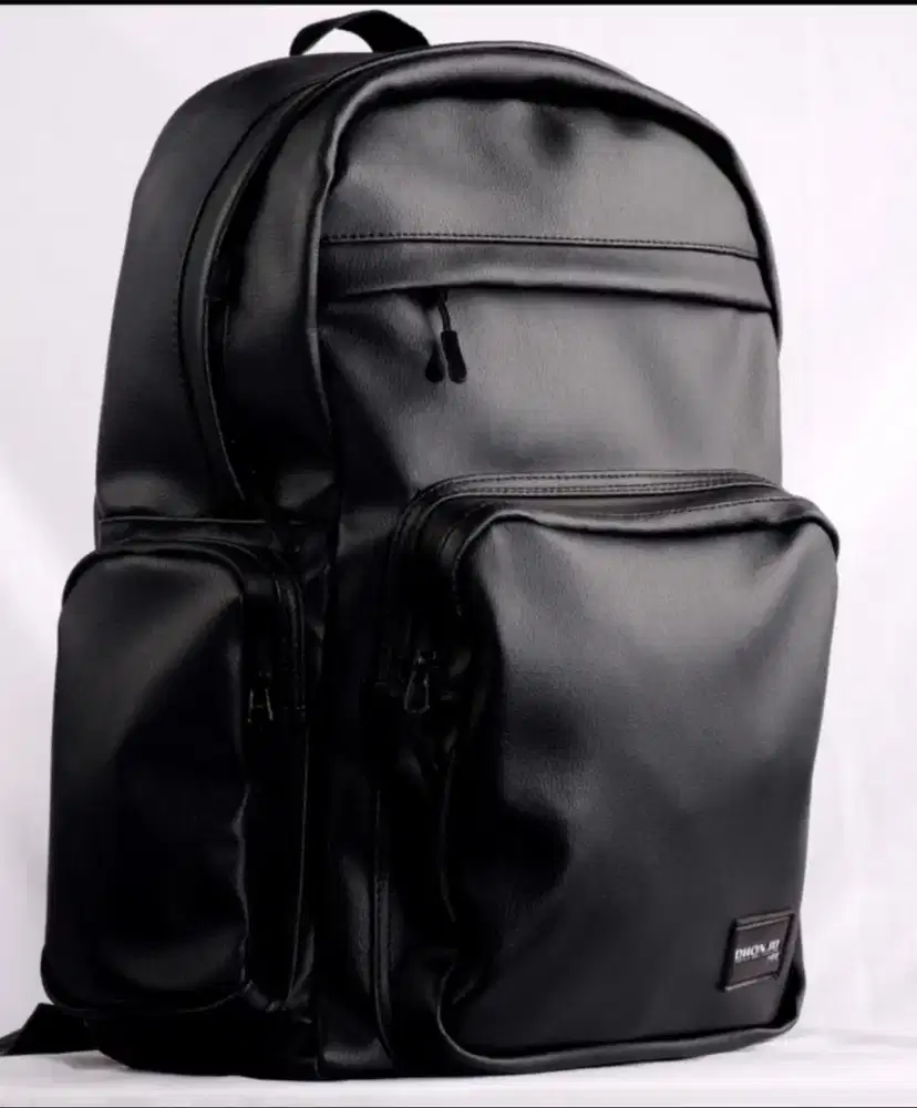 Tas Ransel Kulit Waterproof DHON.ID Hitam Like New 1x pake