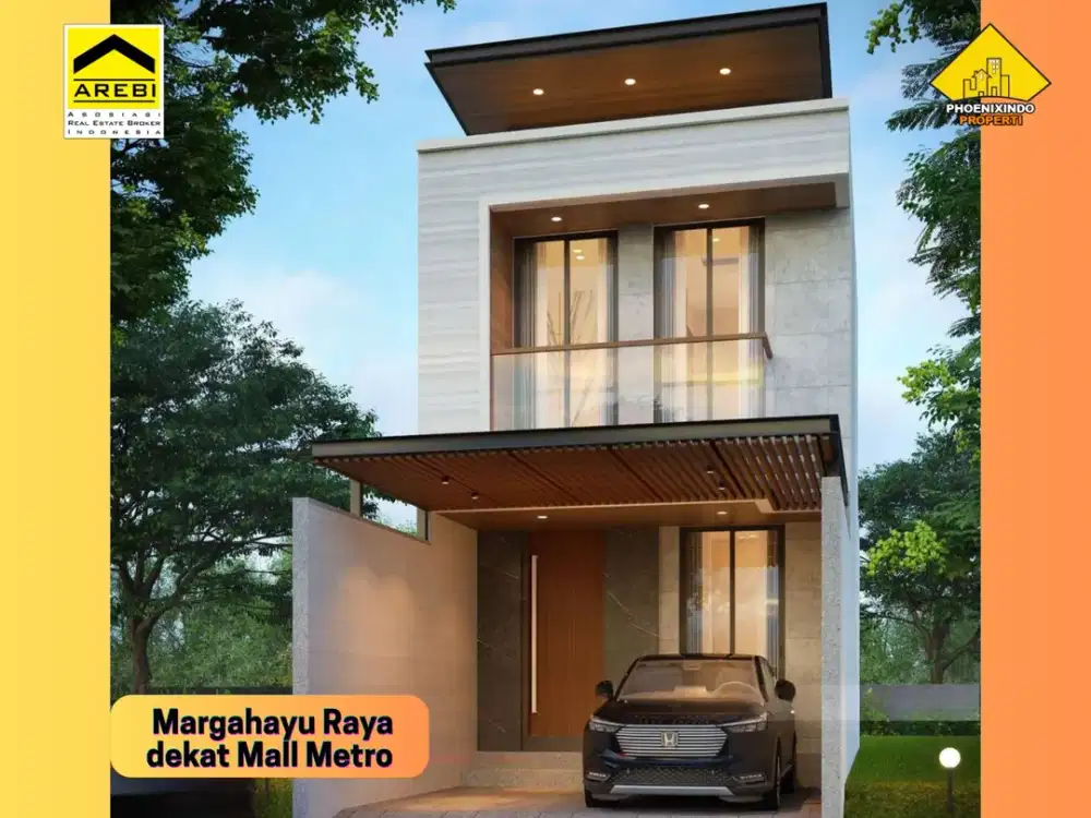 Dijual Rumah Baru 2 Lantai Classic Modern di Margahayu Raya Dekat Metro Indah Mall | 3 KT | Rp 1,1 M Nego