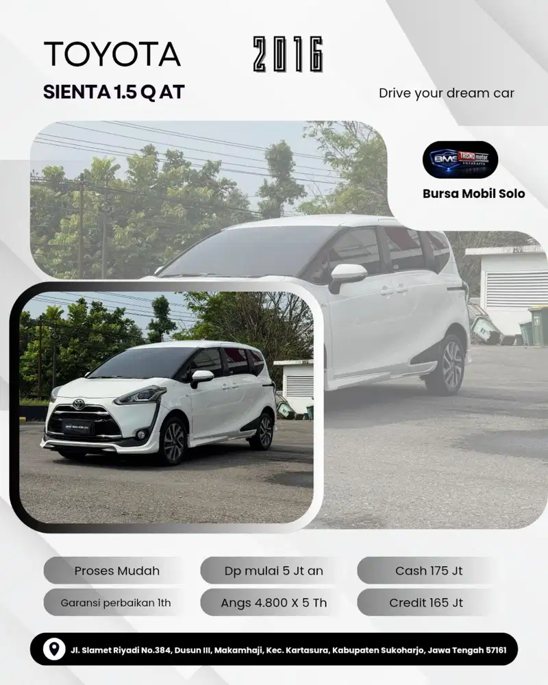 ( Dp 5 Jt) SIENTA 1.5 Q 2016 AUTOMATIC