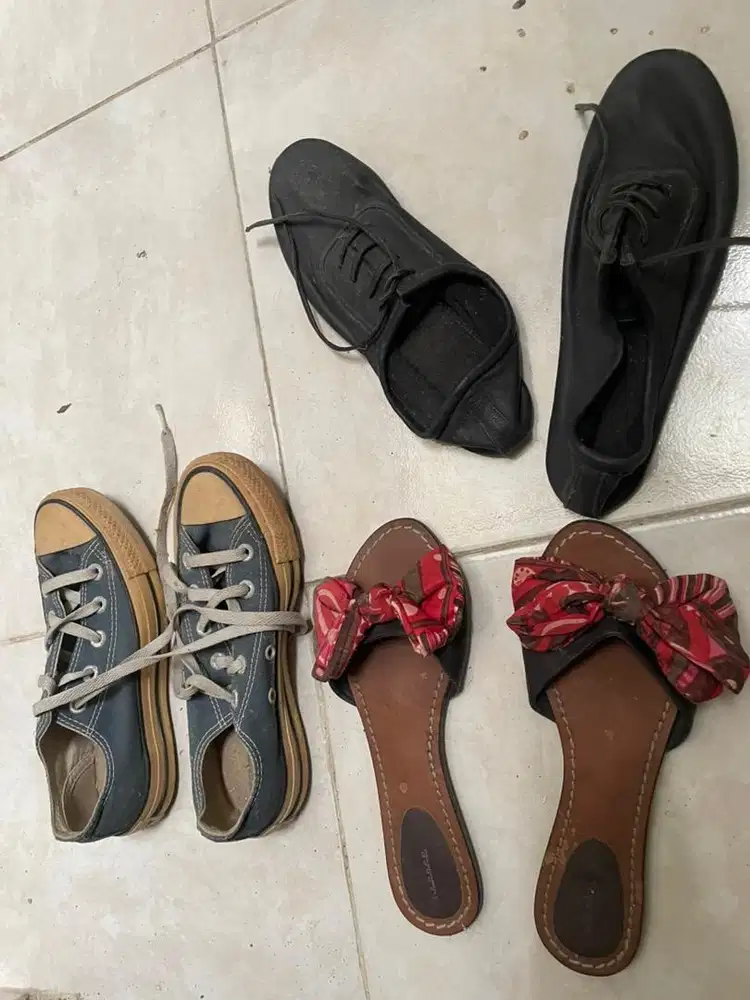 Jual murah sepatu dan sandal kulit asli size 36