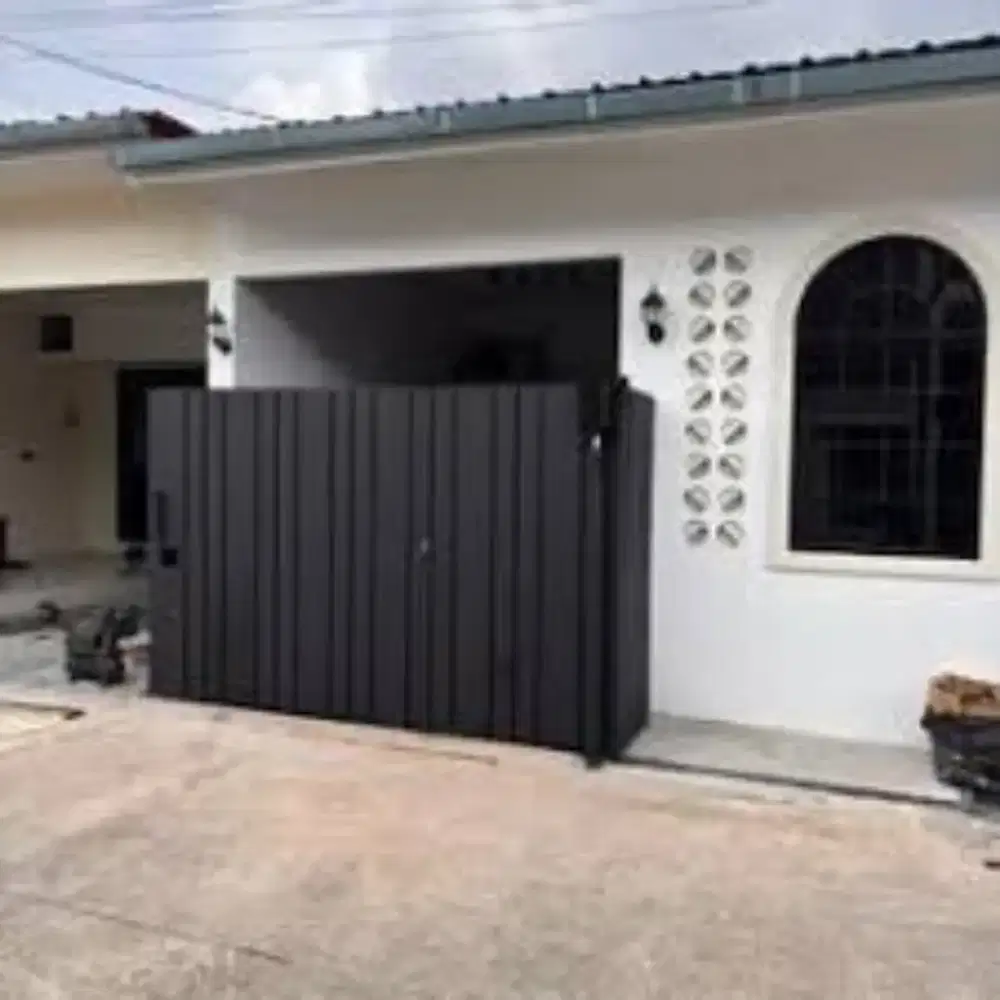 Pintu pagar dorong dobel sleding 7272