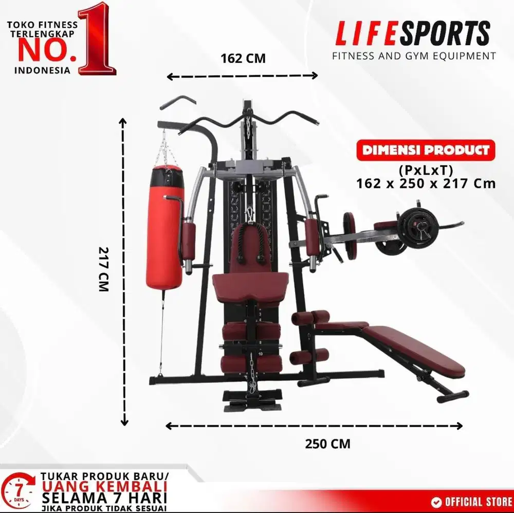 HOME GYM 3 SISI LIFESPORTS PLUS BENCH LS1601