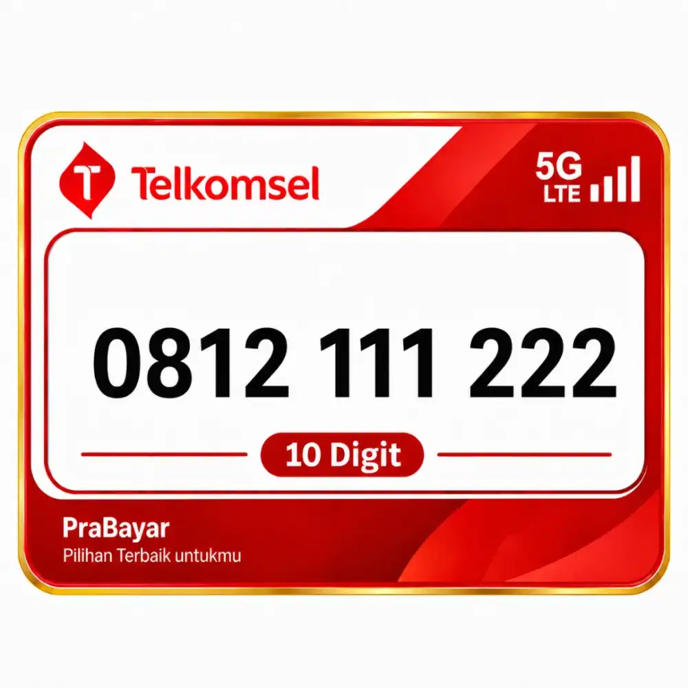 Nomor Cantik 10 Digit telkomsel Premium