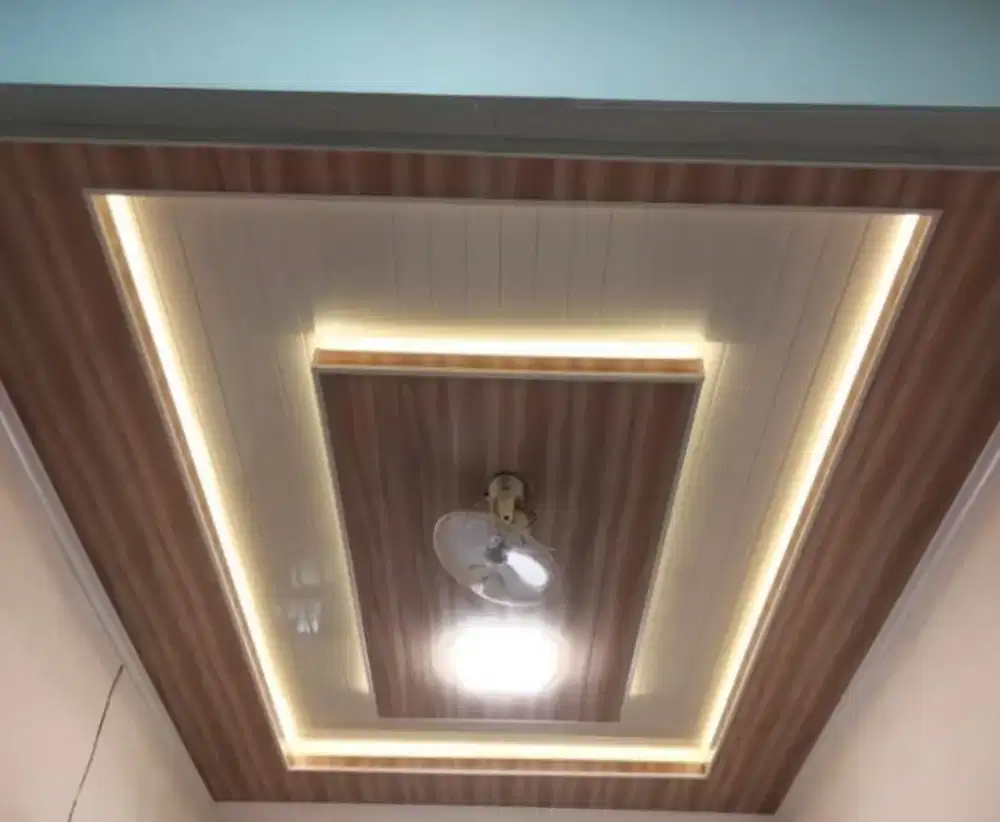 Menerima terpasang plafon PVC jasa + terpasang bahan doff laminated