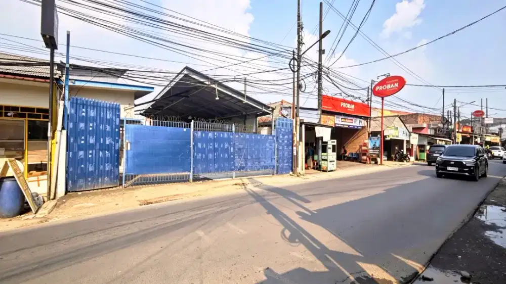 DISEWAKAN LAHAN & BANGUNAN DI PINGGIR JL RAYA HANKAM UJUNG ASPAL