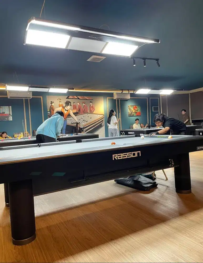 MEJA BILLIARD COMPLETE SET INCLUDE ALAT MERK RASSON [10 UNIT]