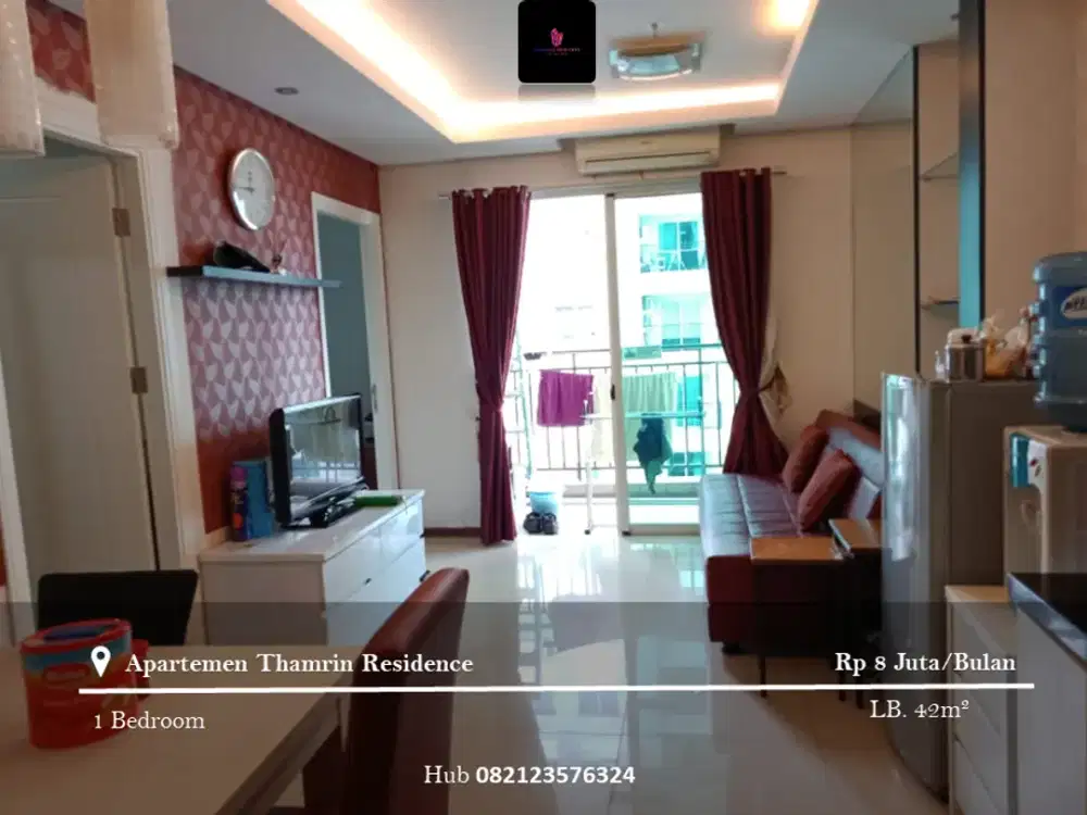 Disewakan Apartement Thamrin Residence High Floor 1BR Fully Furnished
